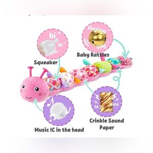 Vibrant Caterpillar Sensory Rattle by